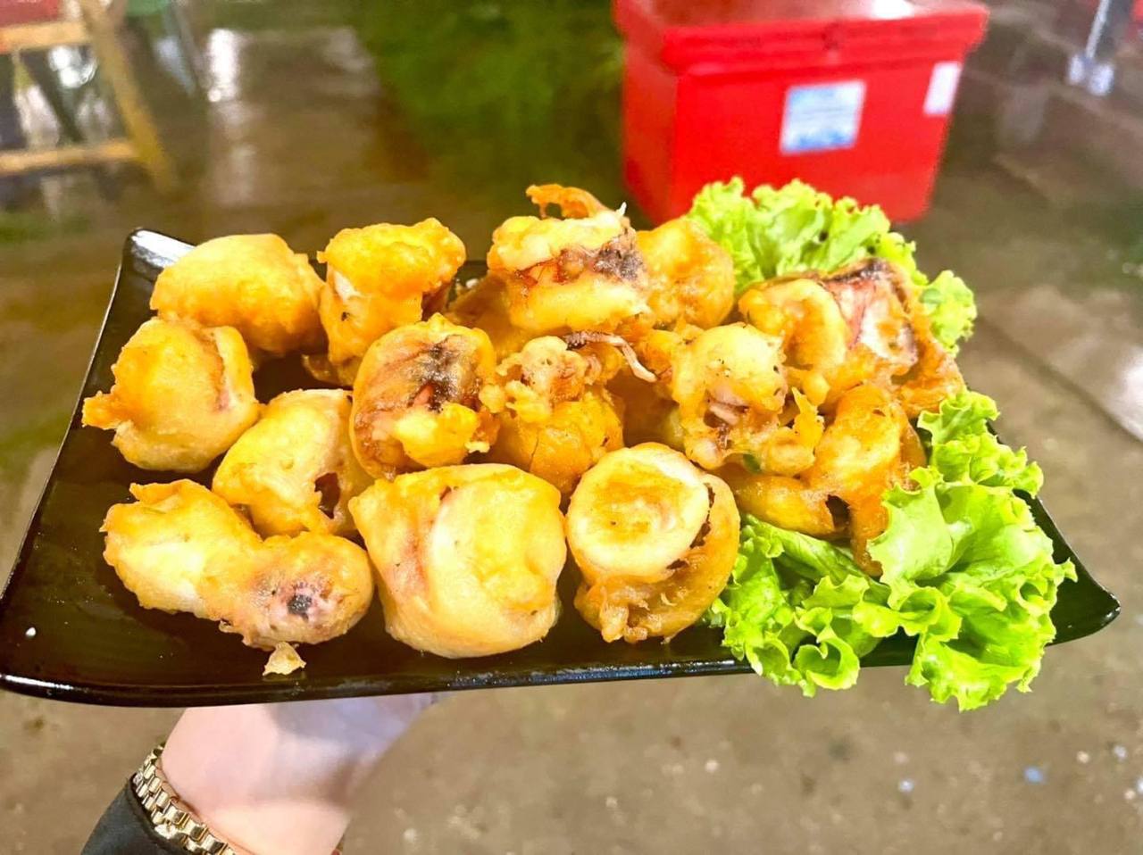 Deep fried squid